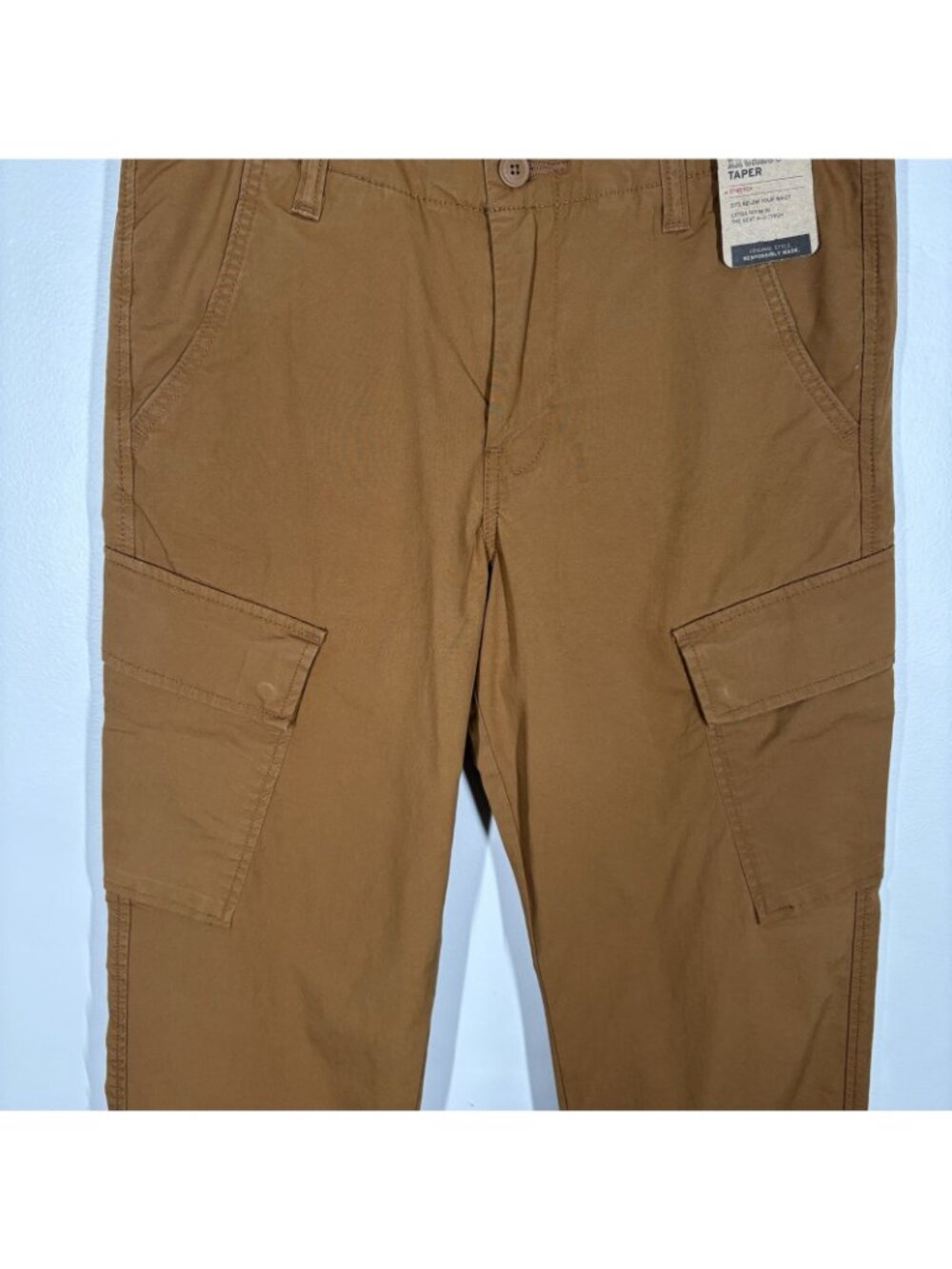 Levi’s Men Size 34x30 Brown Stretch Casual Chino XX Cargo Taper Pants NWT - Picture 5 of 13